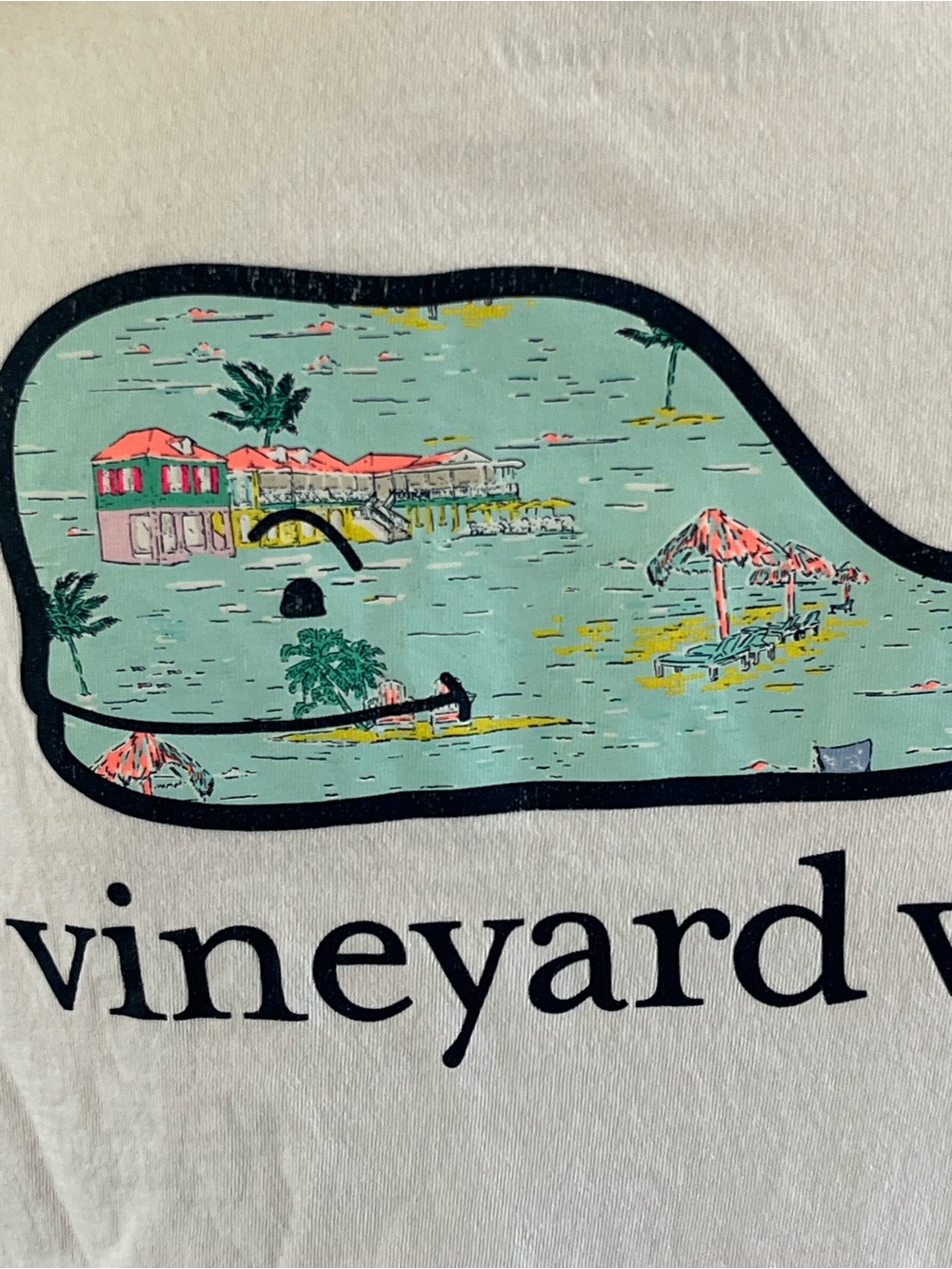 Vineyard Vines Women’s Medium classic white cotton pocket T-shirt f - Picture 4 of 5